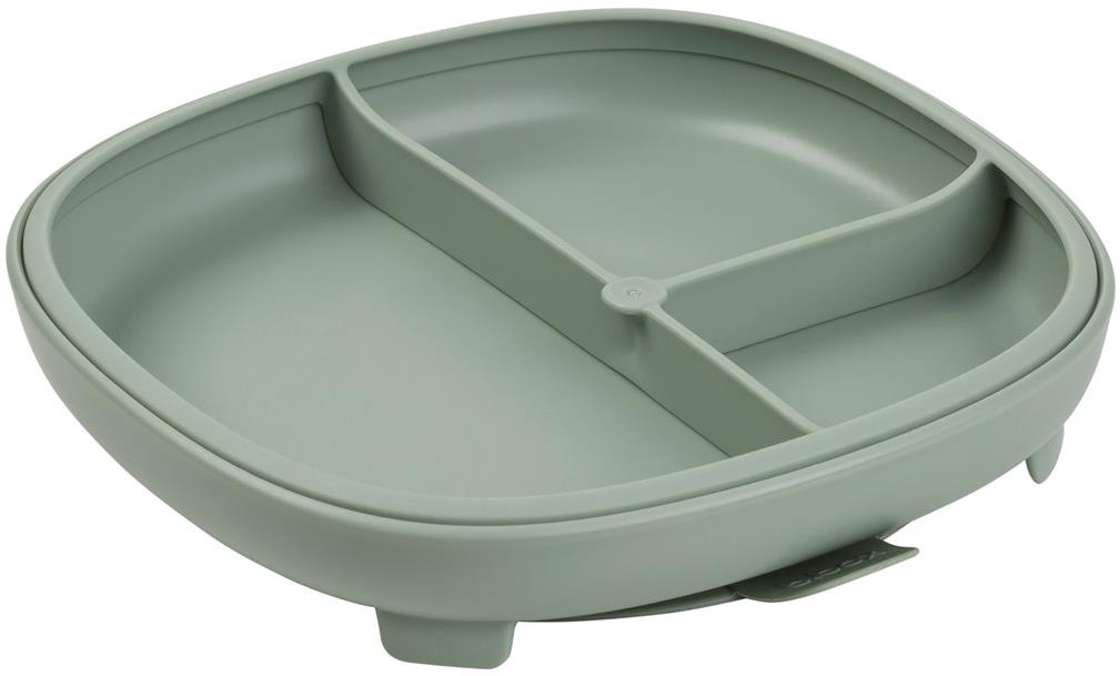 B.box Dělený talířek s přísavkou 2v1 zelený