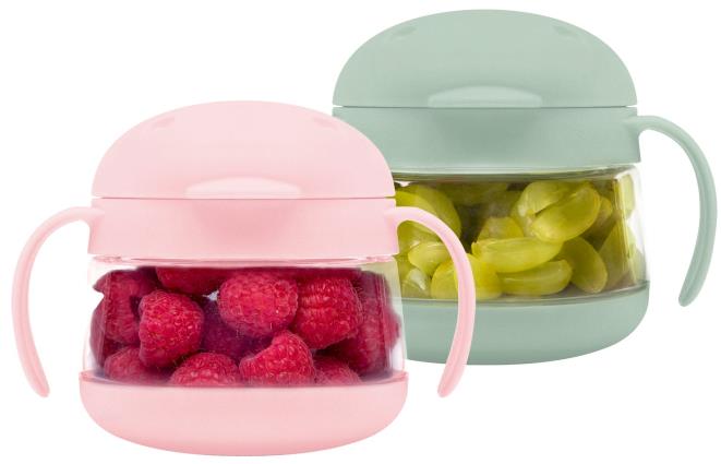 Ubbi Nádoba na svačinu Sage & Pink 2 ks