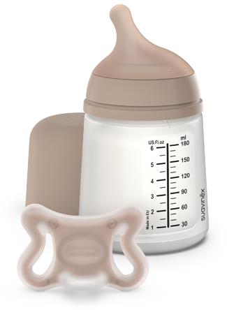 Suavinex Sada antikoliková Zero Zero Medium láhev 180 ml A + dudlík -2/2 m