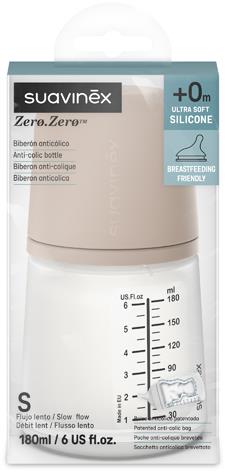 Suavinex Zero Zero Medium anti-koliková láhev 180 ml S