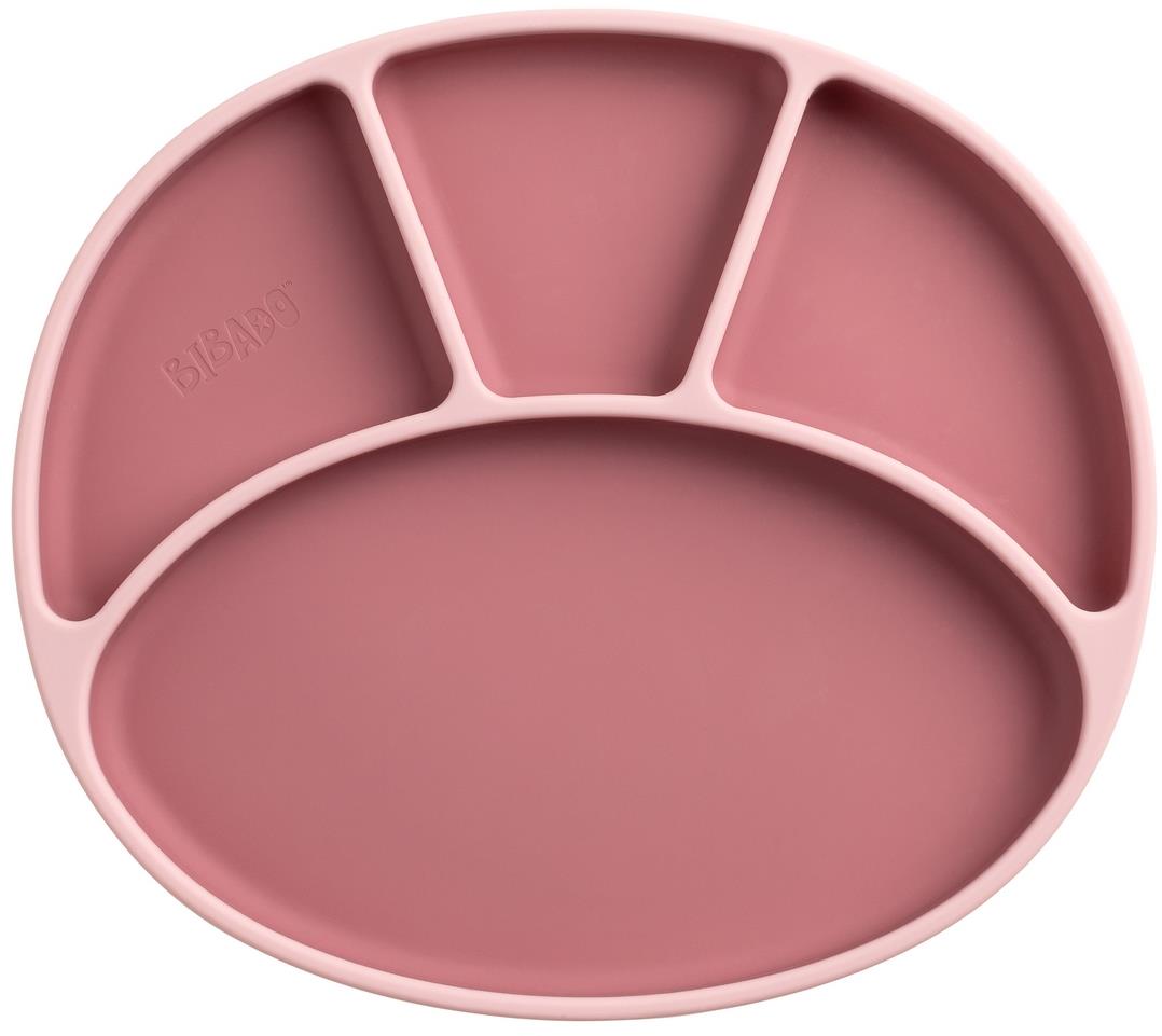 Bibado Dělený talíř s přísavkou Blush