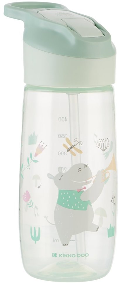 KikkaBoo Hrnek se silikonovým pítkem Music Fest Mint