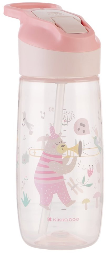 KikkaBoo Hrnek se silikonovým pítkem Music Fest Pink