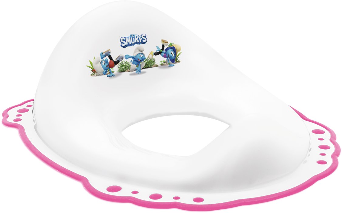 MALTEX Sedátko The Smurfs s protiskluzem bílé/růžové