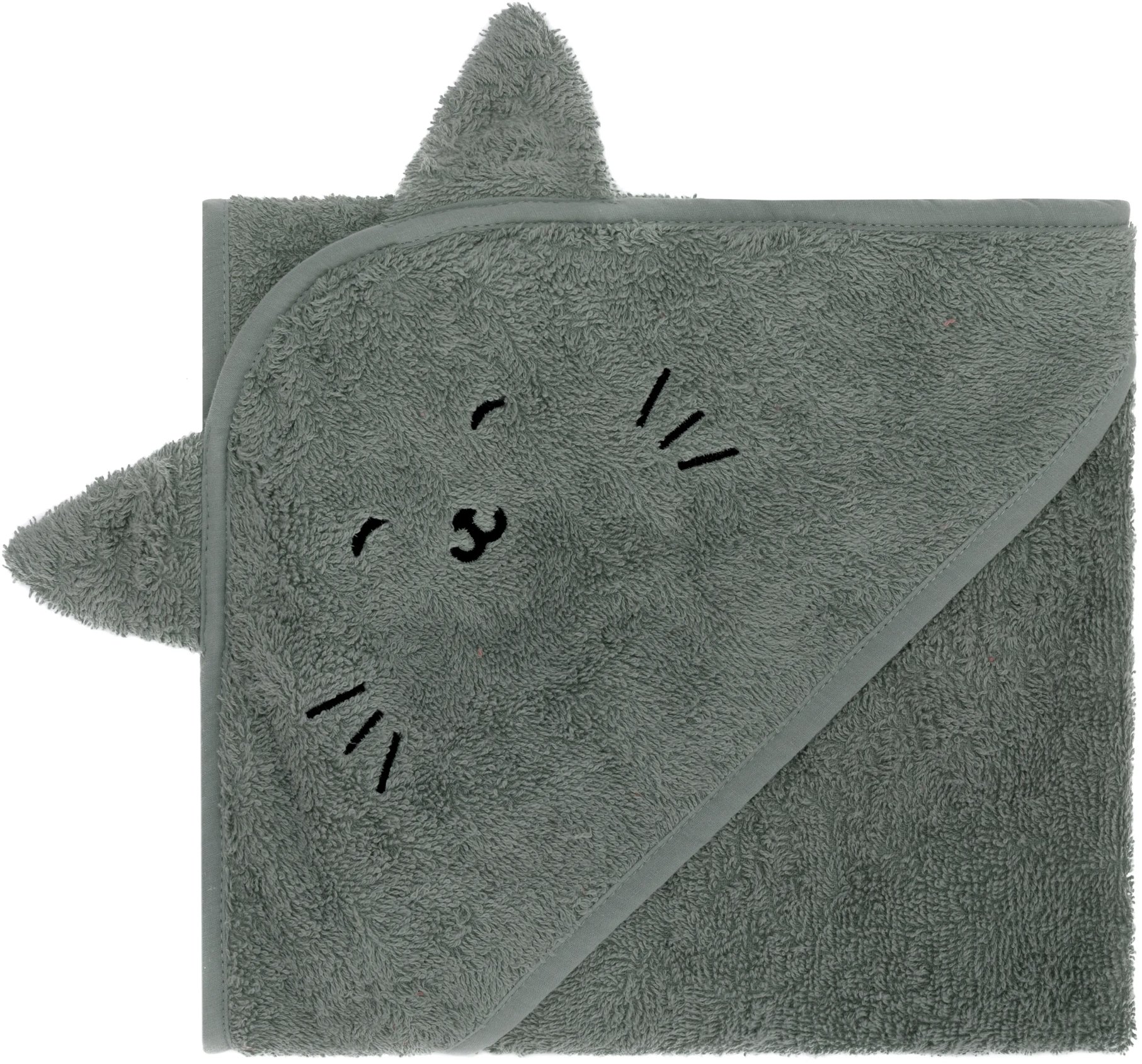 Fillikid Osuška s kapucí animal cat green 75 × 75 cm