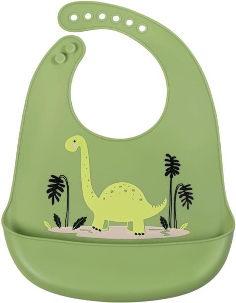 Simed Silikonový bryndák s kapsou - Dinosaur