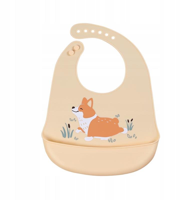 Simed Silikonový bryndák s kapsou - Dog