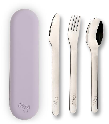 Citron Set příborů s pouzdrem Purple
