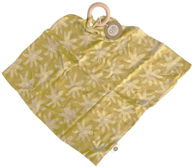 OB Designs Plenka s kroužkem Palm Print 40 × 40 cm - Pear
