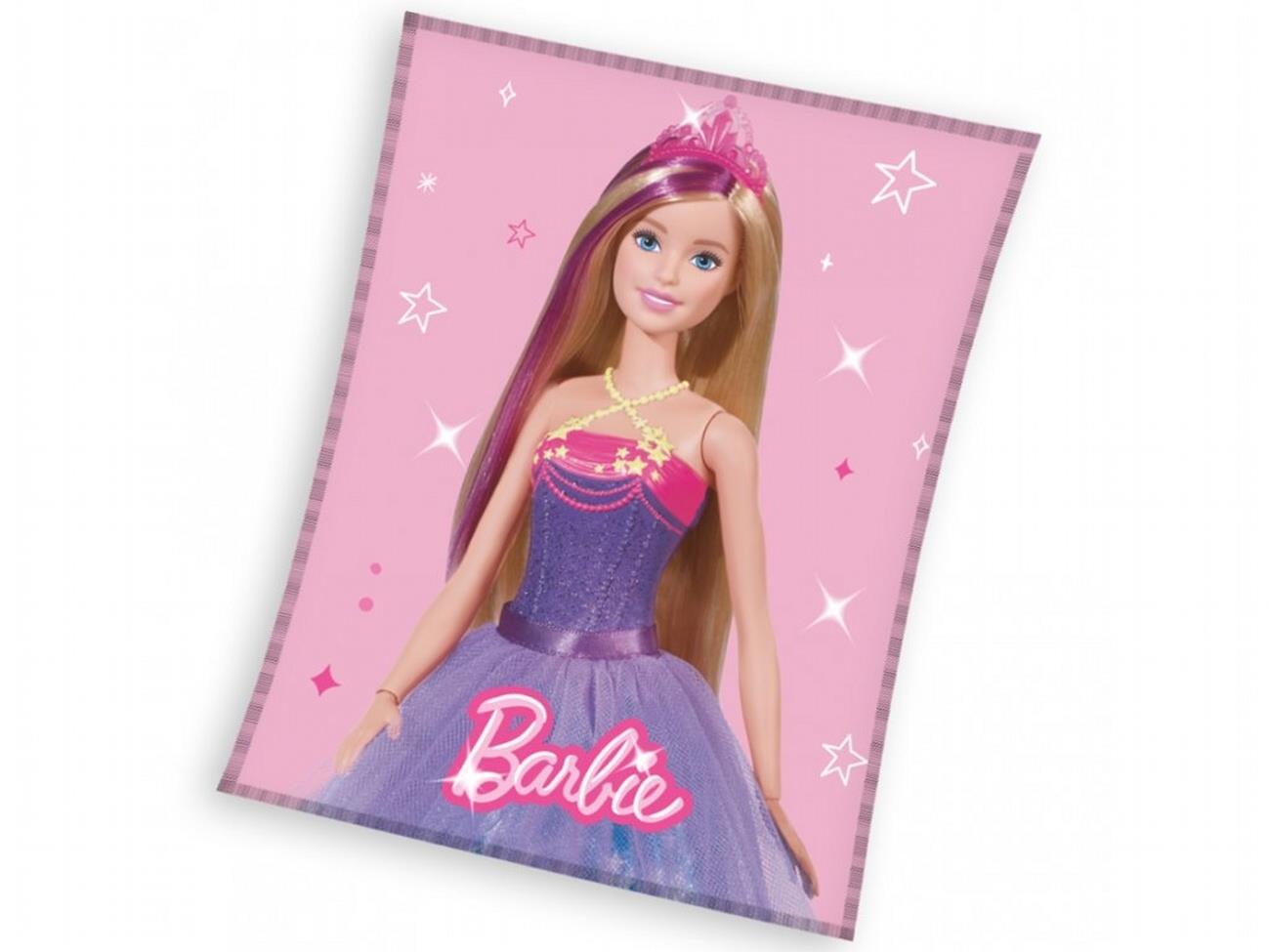 Carbotex Dětská fleecová deka Barbie princezna 150 × 200 cm