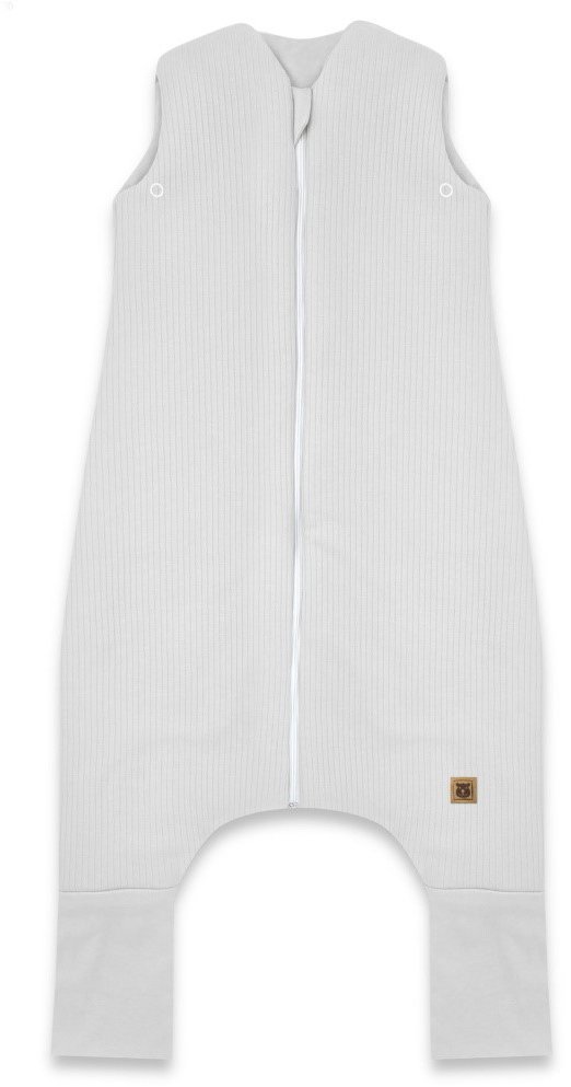 Miminu Spací vak se zahrnovacími nohavičkami, Soft Interlock, proužek, šedý, vel. S