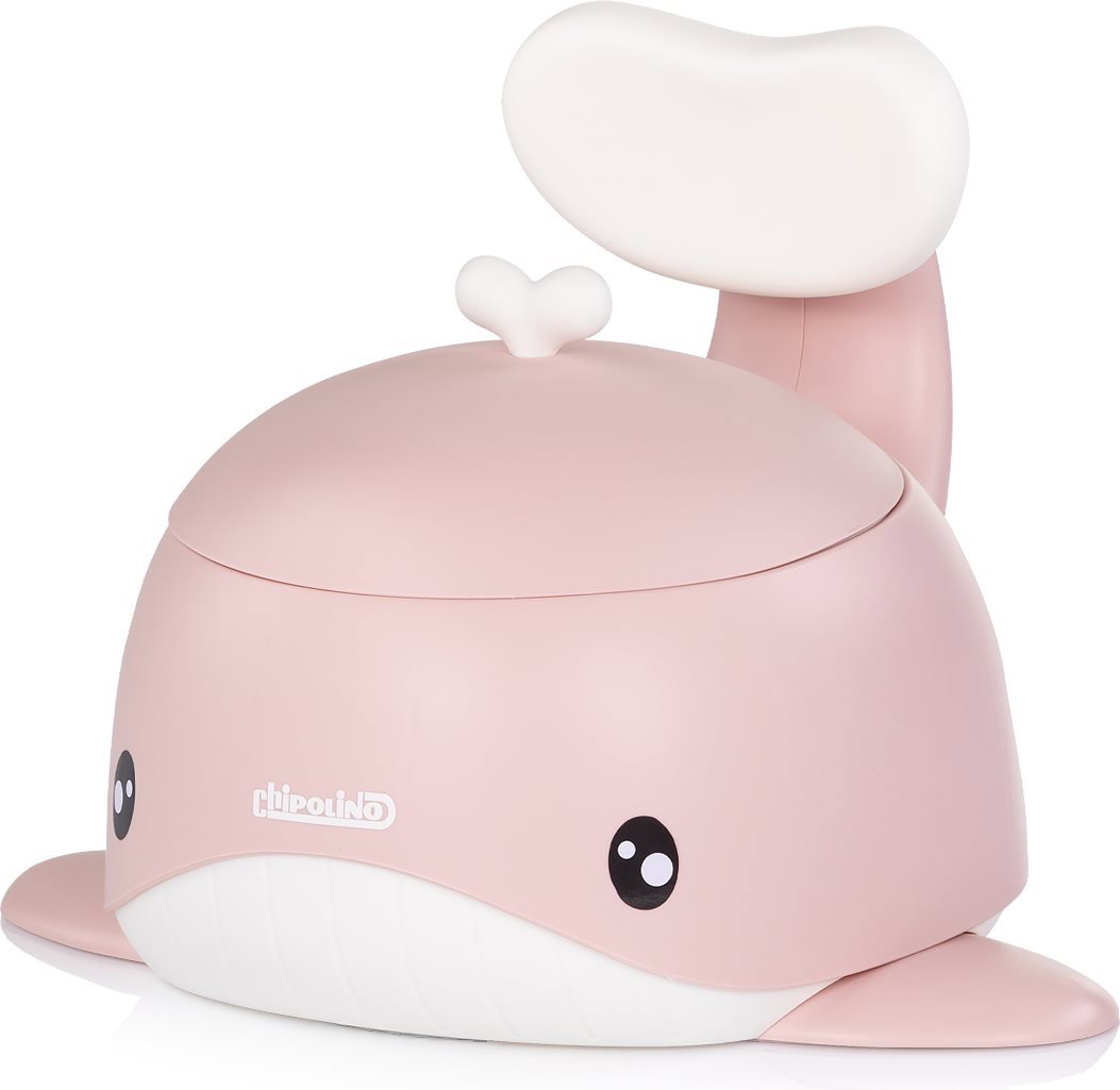 CHIPOLINO Dětský nočník s opěrkou Whale Pink