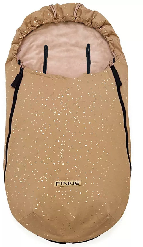 Pinkie fusak shine gold camel-lehký podélné otvory