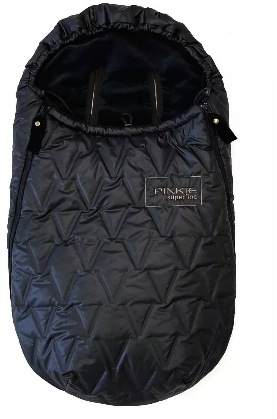 Pinkie Péřový zimní fusak Superfine Vee Black 0-12 měs