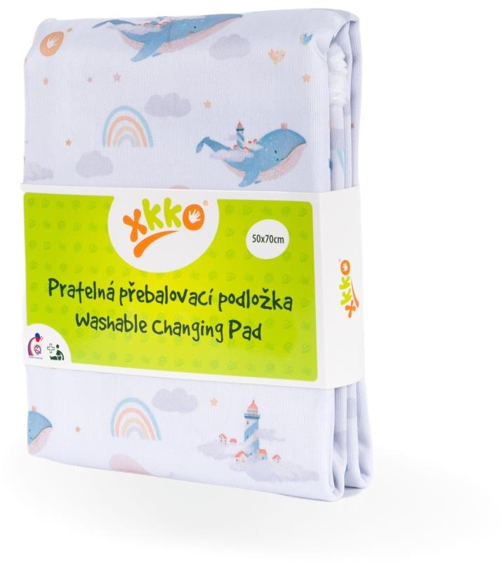 Kikko Pratelná přebalovací podložka 50 × 70 - Sky Whale