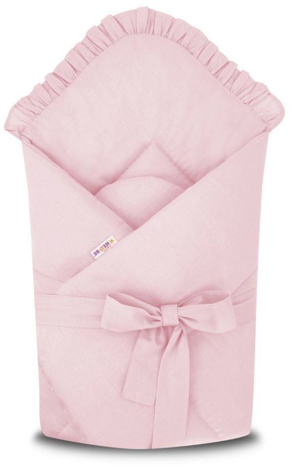 Baby Nellys Royal Rychlozavinovačka s volánkem a stuhou, růžová