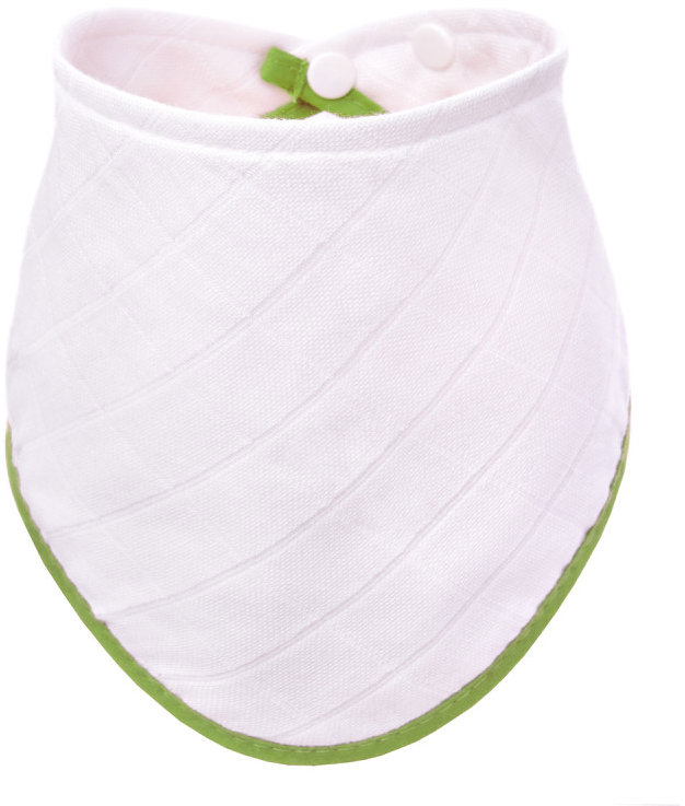 T-TOMI BIO Bambusový slintáček White with green edging