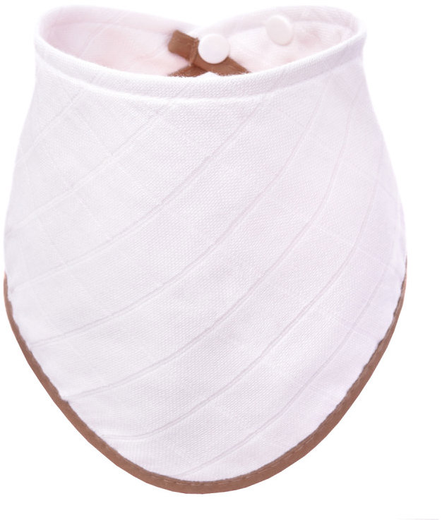 T-TOMI BIO Bambusový slintáček White with beige edging