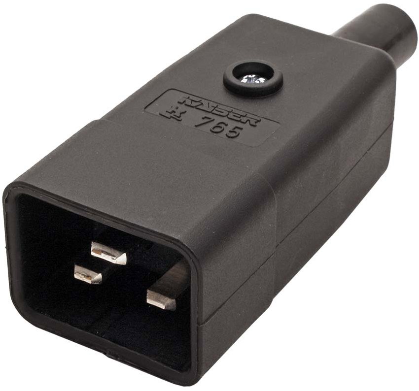 Bachmann Konektor síťový IEC320 C20 samec, 250 V/16 A, na kabel (915.175)