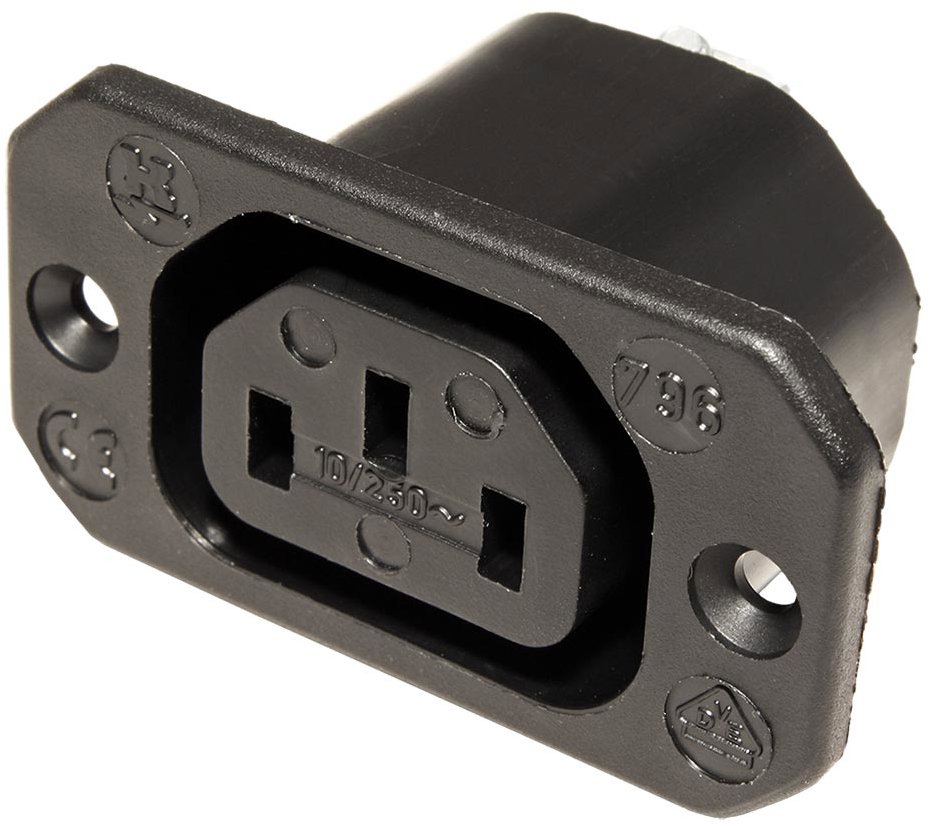 Bachmann Panelový konektor síťový IEC320 C13 samice, 250 V/10 A, černý (917.171)
