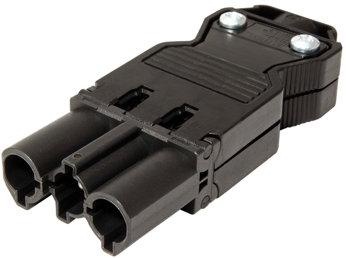 Bachmann Konektor síťový 230 V / 16 A, samec, na kabel (GST18), černý (375.504)