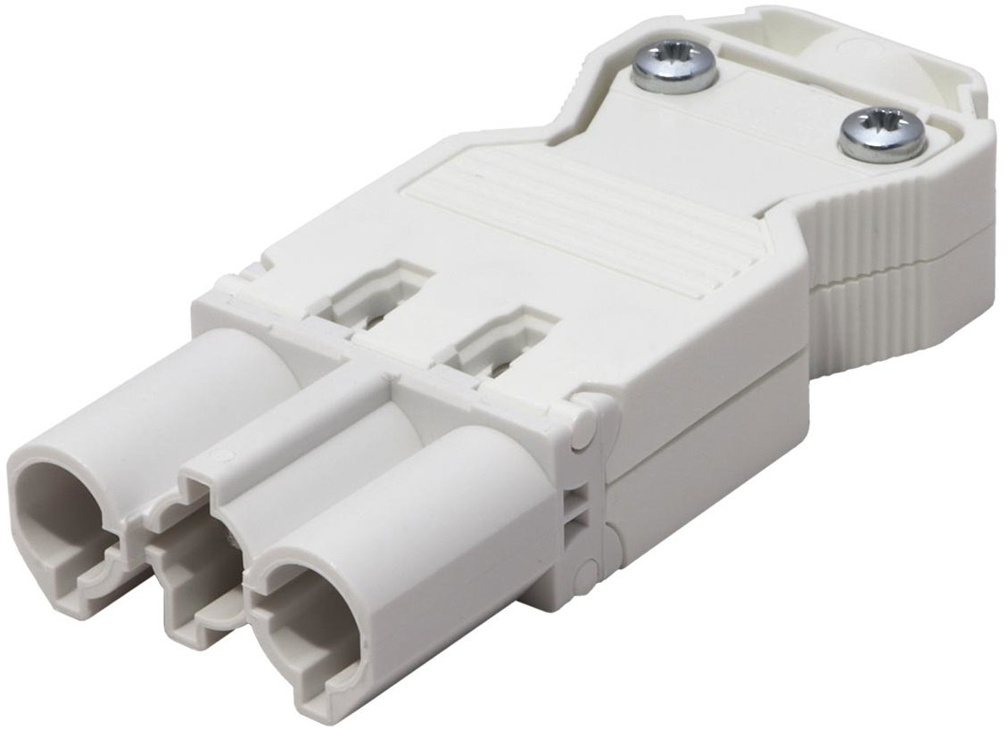 Bachmann Konektor síťový 230 V / 16 A, samec, na kabel (GST18), bílý (375.517)