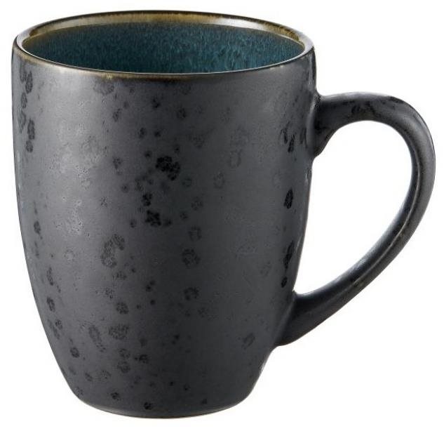Bitz Kameninový hrnek s ouškem 30cl Black/Green