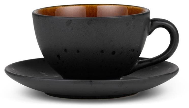 Bitz Šálek s podšálkem Black/Amber
