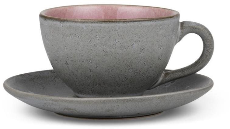 Bitz Šálek s podšálkem Grey/Light Pink