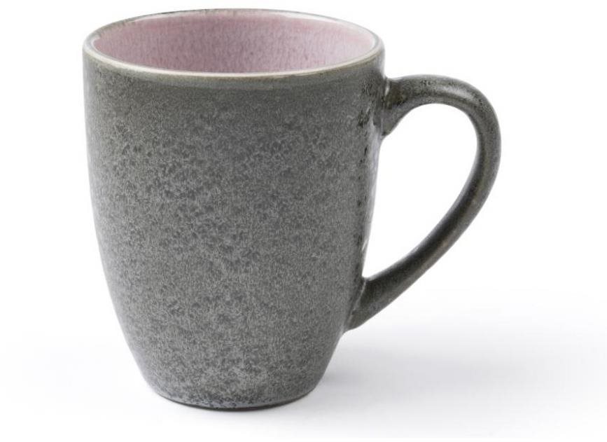 Bitz Kameninový hrnek s ouškem 30cl Grey/Rose