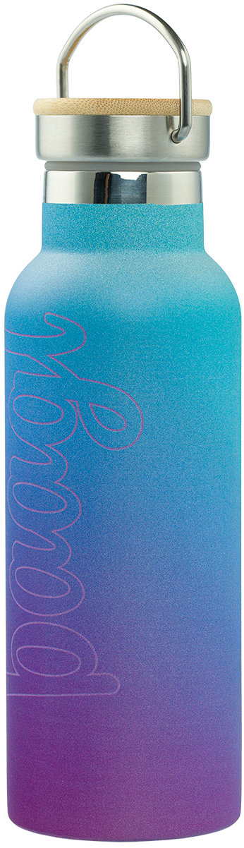 BAAGL Termoláhev s bambusovým víčkem Gradient modro-fialová, 500 ml