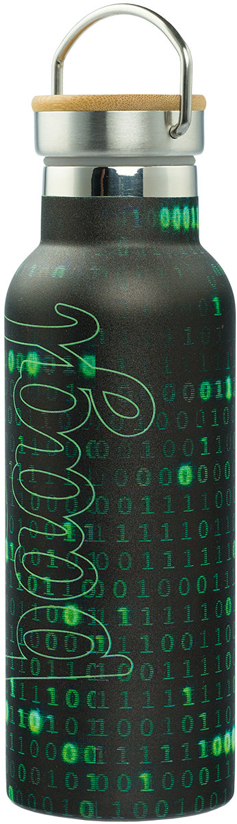 BAAGL Termoláhev s bambusovým víčkem Numbers, 500 ml