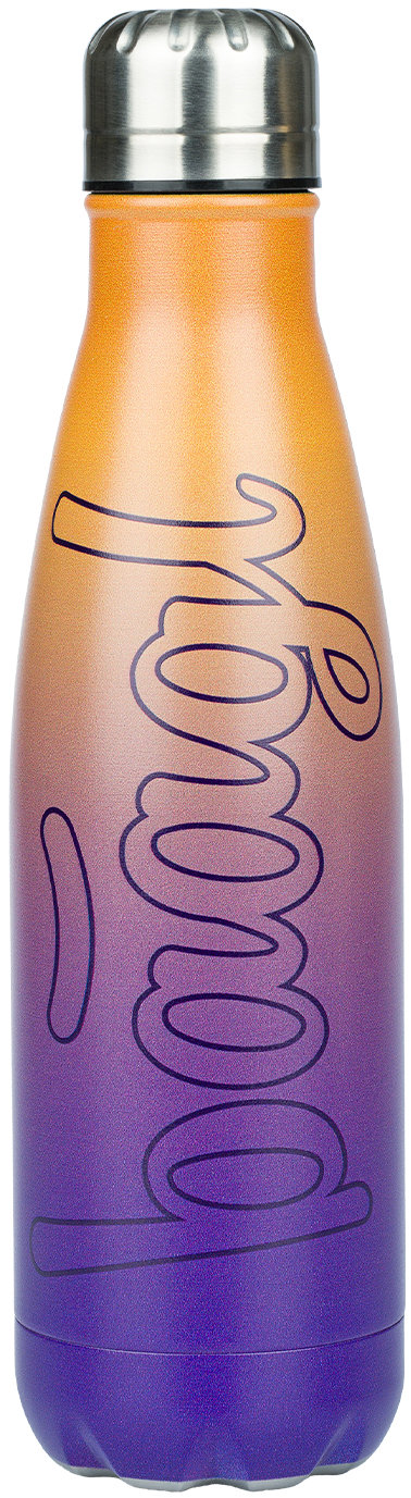 BAAGL Termoláhev s kovovým víčkem Gradient žluto-fialová, 500 ml