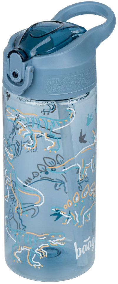 BAAGL Tritanová láhev na pití s brčkem Dino 500 ml
