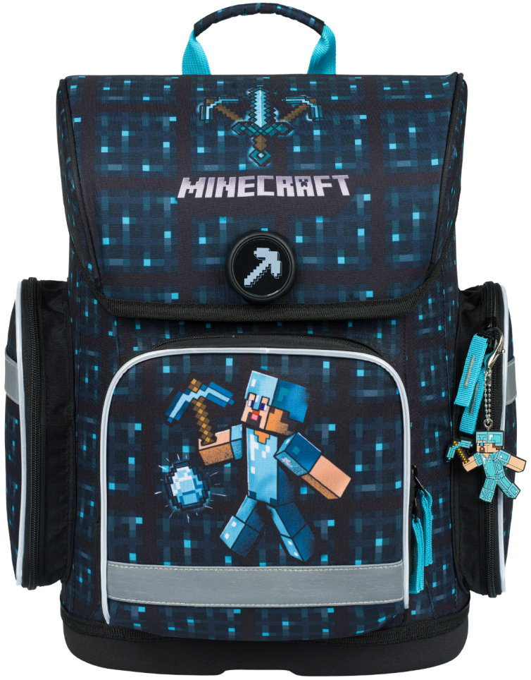 BAAGL Školní aktovka Ergo Minecraft Blue Axe