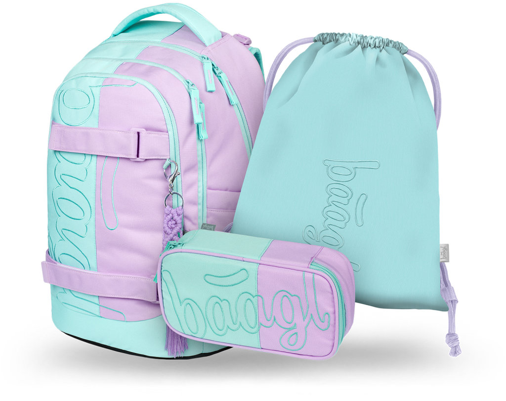 BAAGL SET 3 Skate Max Sweet: batoh, penál, sáček GRS