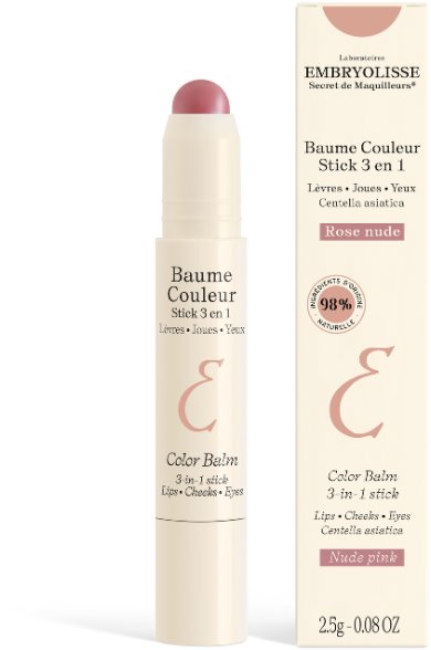 EMBRYOLISSE Baume Couleur Stick 3 en 1 Rose Nude 2,5 g