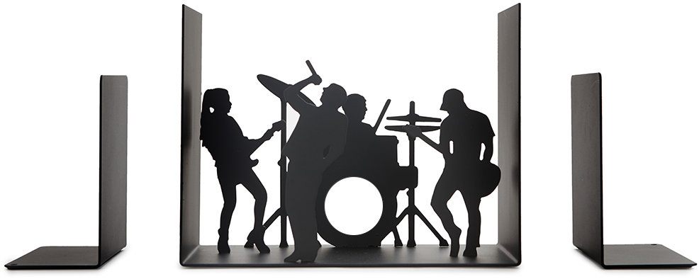 Balvi Knižní zarážky The Band 27775, černá