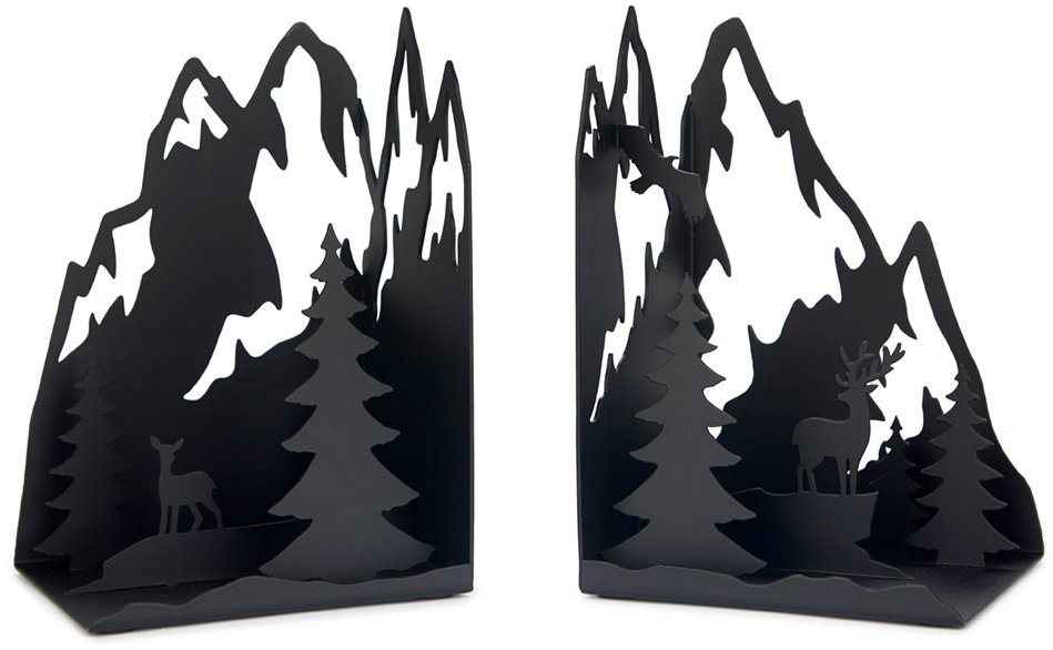 Balvi Knižní zarážky Mountains 28006, černé