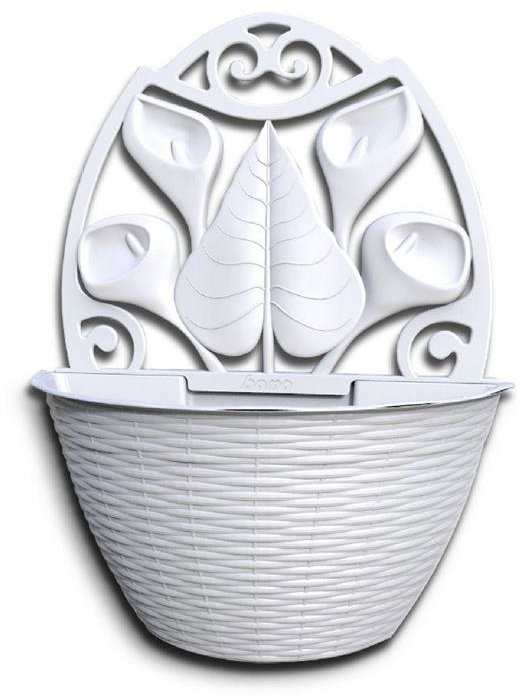 BAMA Závěsný květináč Gerla, bílý, 32 cm