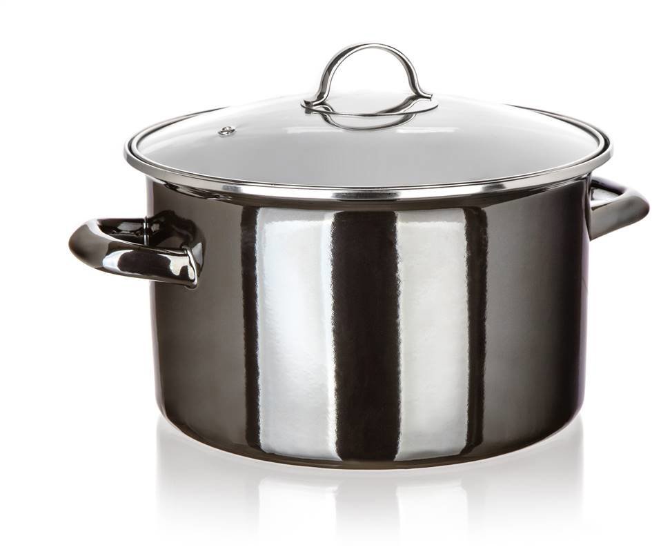 BANQUET METALLIC Black Hrnec smaltovaný 26 cm 6 l s poklicí