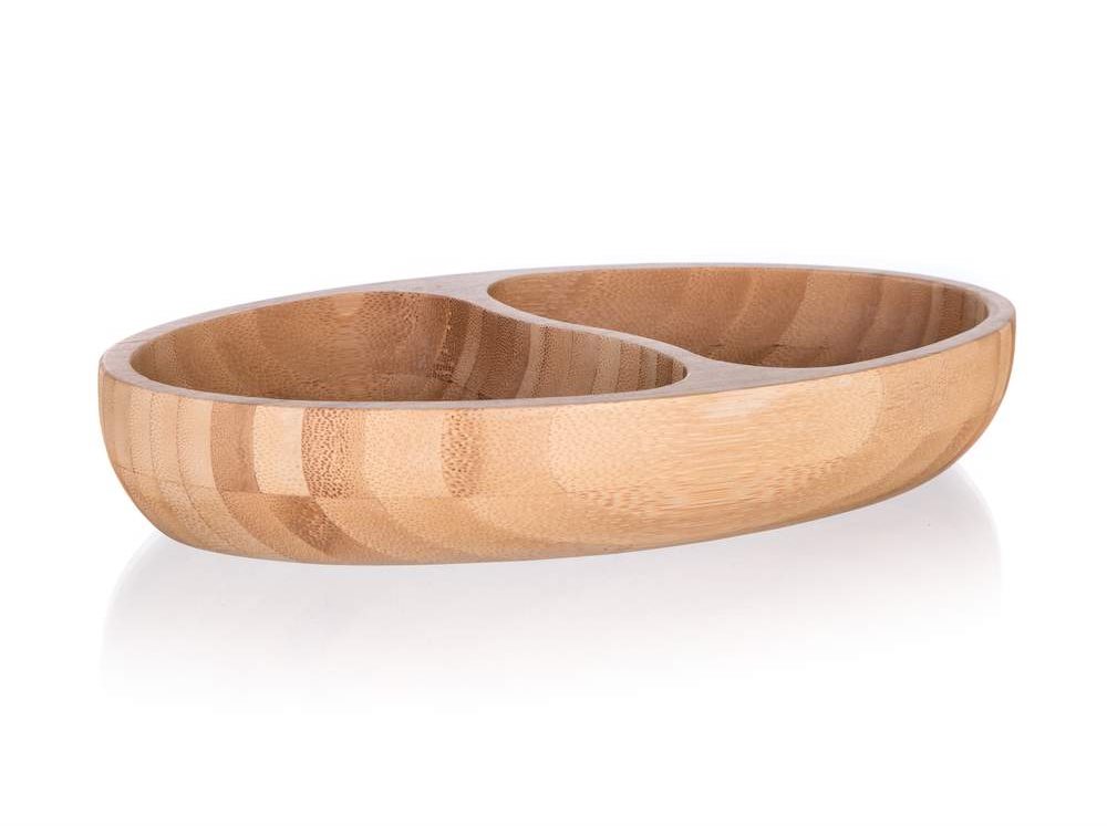 BANQUET Miska dělená BRILLANTE Bamboo 24 x 13,5 x 4 cm