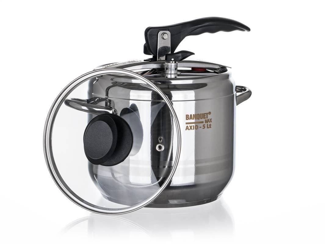 BANQUET AXIO Tlakový hrnec 5,0 l se skleněnou poklicí