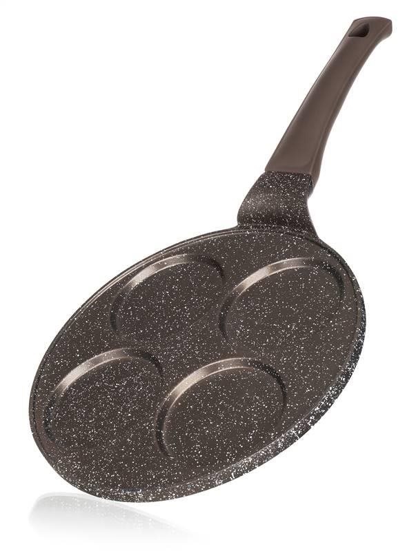 BANQUET GRANITE Dark Brown Pánev na 4 lívance 26 cm nepřilnavý povrch