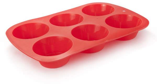 BANQUET forma na 6 muffinů silikonová CULINARIA Red 27,5 × 18 cm