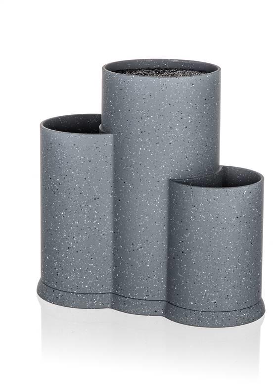 BANQUET GRANITE Grey Stojan na nože 3v1