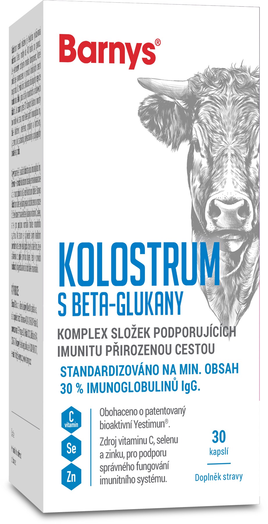 Barnys Kolostrum s beta-glukany 30 kapslí