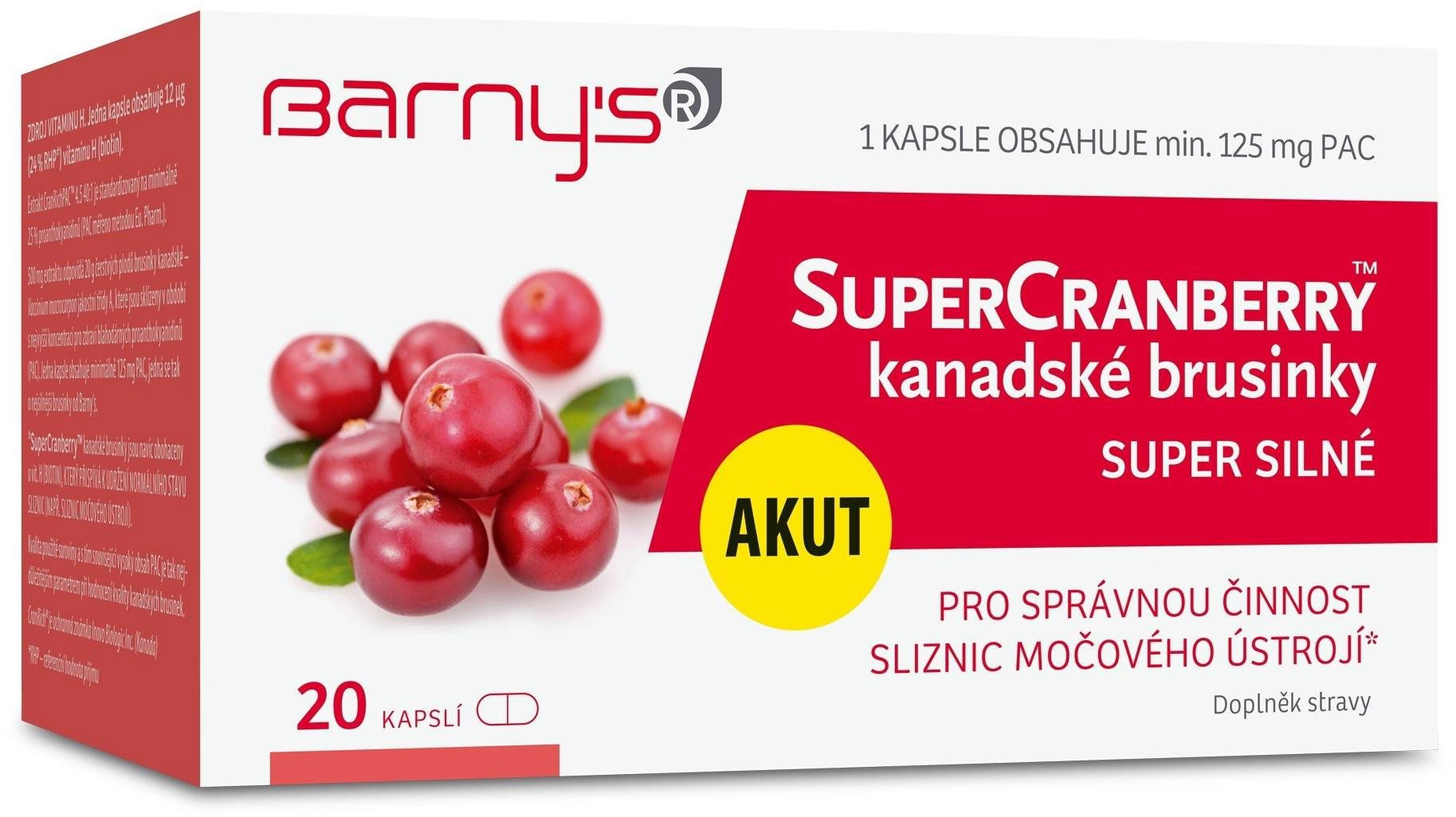 Barnys SuperCranberry™ kanadské brusinky Super Silné 20 kapslí