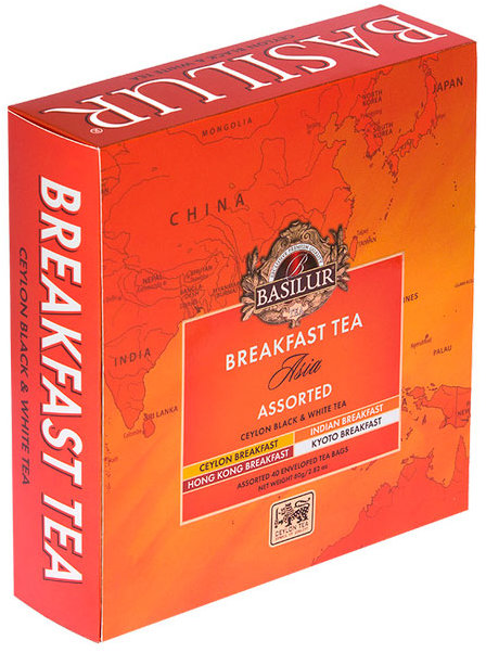 BASILUR Breakfast Tea Assorted Asia přebal 40 gastro sáčků