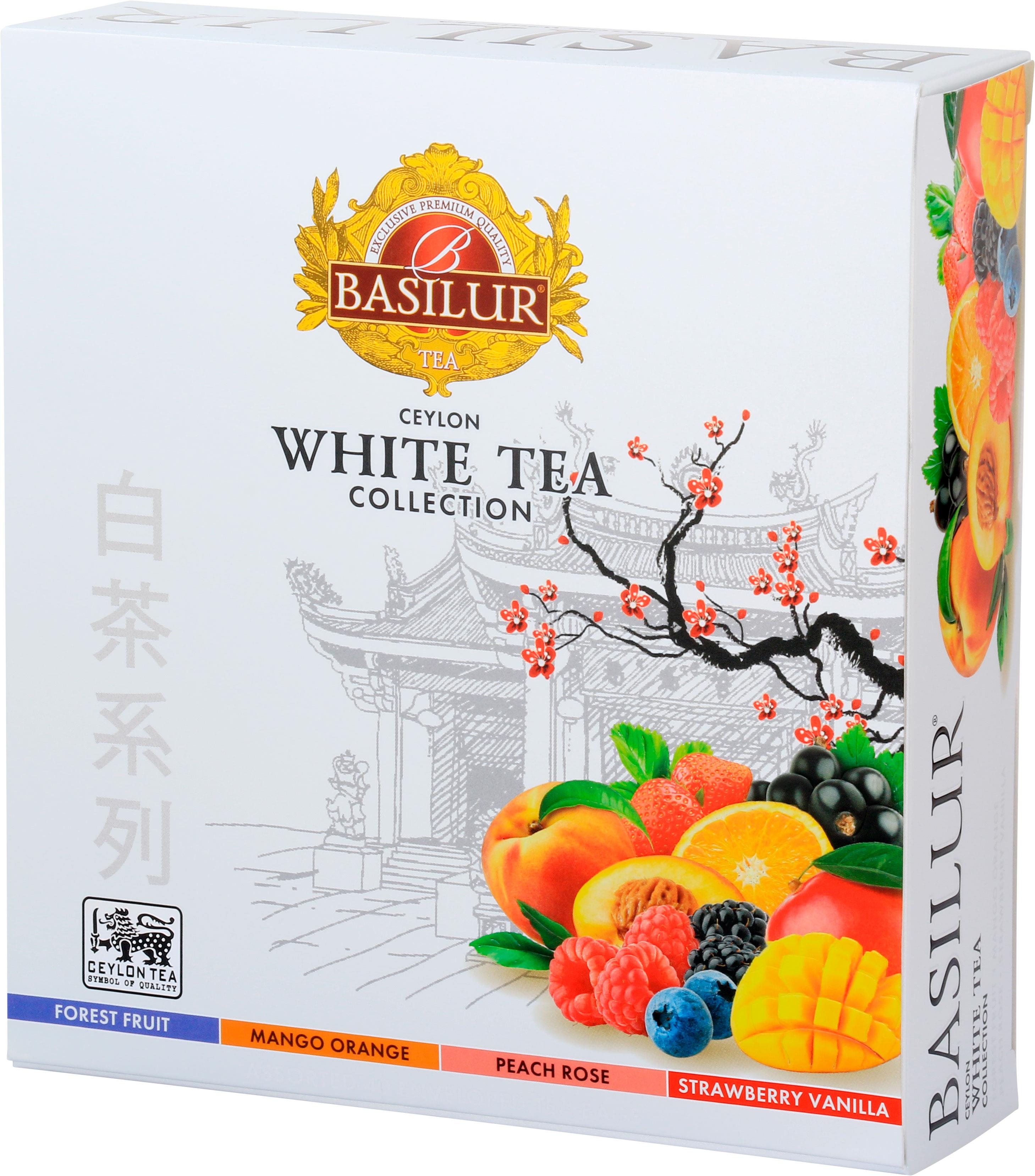 BASILUR White Tea Assorted 40 sáčků, přebal